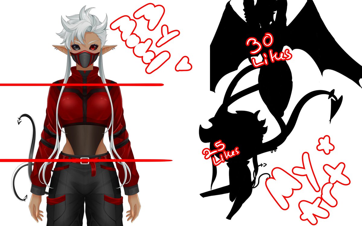 Drg00n_'s tweet photo. I forgot to post the updated liked stuff! But here ya go! My full model has been revealed.

(Ignore the red lines.. forgot to erase those)

#vtuber #digitalart #myoc #debut

(Model was done by Lynxlab on Vgen) https://t.co/RdvSqb0PM8