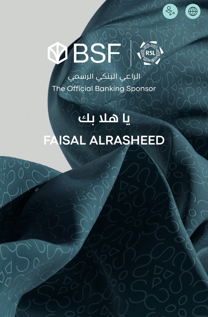f_alrasheed9's tweet photo. فكرة ذكية من @BSF_sa 👏🏻
ربط تجربتك البنكية بهويتك الرياضية يعطي إحساس شخصي مختلف واختيار ناديك المفضل خطوة بسيطة لكن تأثيرها واضح.

اختياري كان @AlRiyadhFC ❤️🖤

خطوة موفقة… ولمسة تجمع بين تجربة العميل وروح الانتماء الرياضي بشكل ذكي 👌🏻 https://t.co/JHyDTmBr65