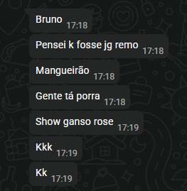 Meu pai falando do Show do Ganso Rose hoje