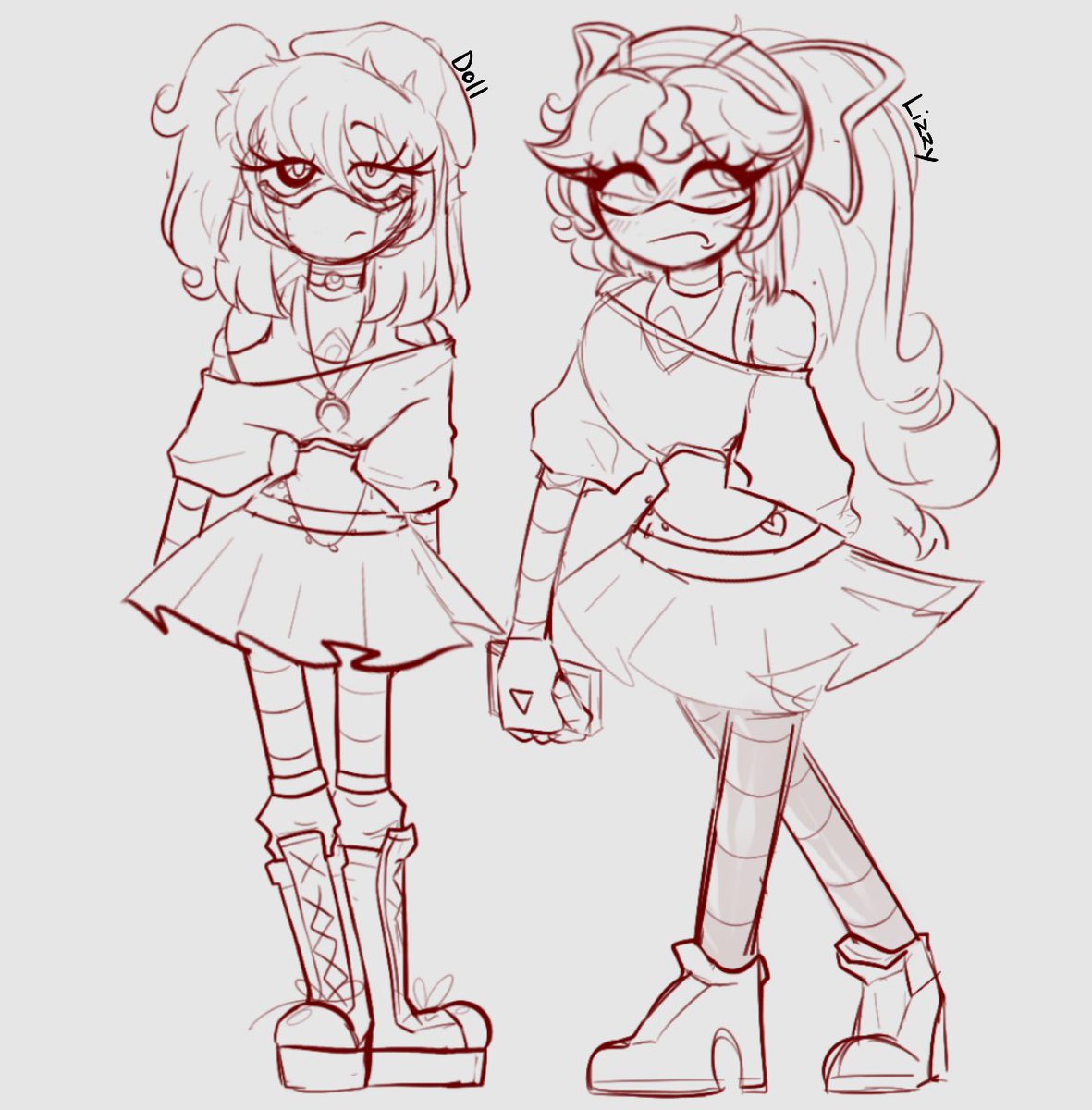 GORETIFIED's tweet photo. Old doodles of lizzy and doll for my murder drones AU, and a doodle of worker drone N 💔

#MurderDrones https://t.co/IjZxrukrdL