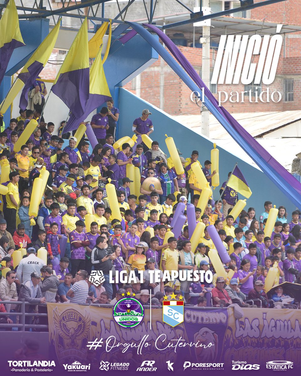 CU_Cutervo's tweet photo. ¡RUEDA EL BALÓN EN EL JUAN MALDONADO GAMARRA! 🦅⚽💜

Comienzan los 90 minutos de entrega, pasión y orgullo. Nuestras Águilas saltan al campo con un solo objetivo: defender nuestra casa y hacer vibrar a todo Cutervo.

#OrgulloCutervino #VamosComerciantesUnidos https://t.co/YcS4oAWnyl