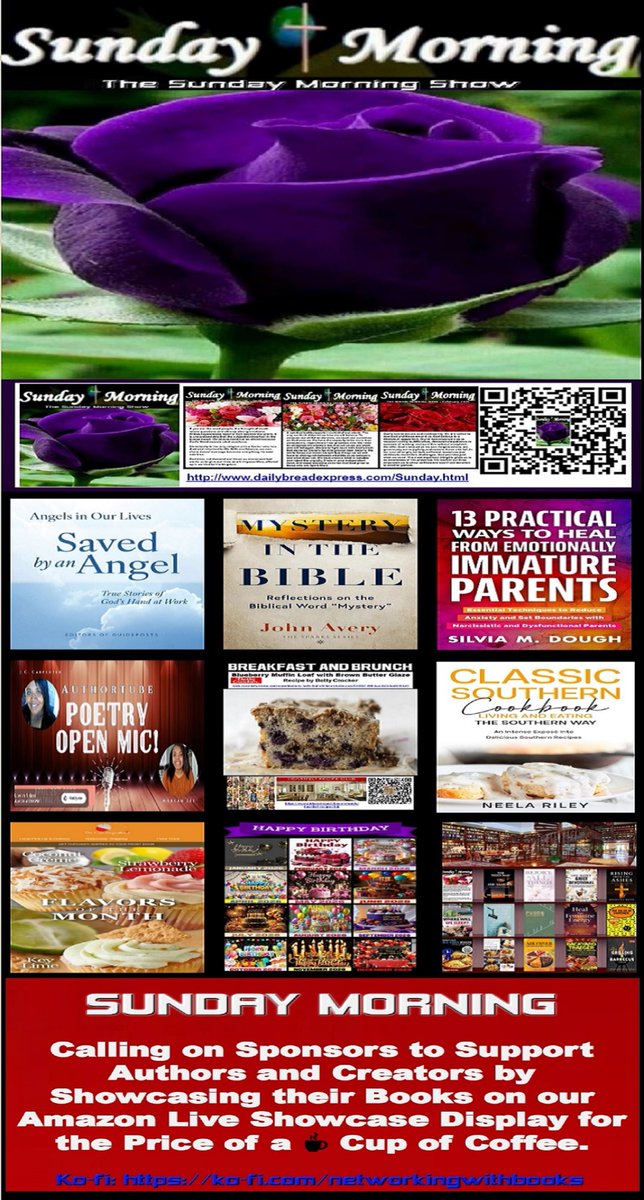 DBE_Community's tweet image. The Sunday Morning Show  |  SPIRITUAL GROWTH - RESOURCES - TIPS 
dailybreadexpress.com/Sunday.html

@followers @highlight #Everyone #socialmedia #WritingCommunity #authorscommunity #writerslift #christianwomen #bloggers #share 
#Blogs #SundayMotivation #SundayMorning #Sunday   #BookTwitter