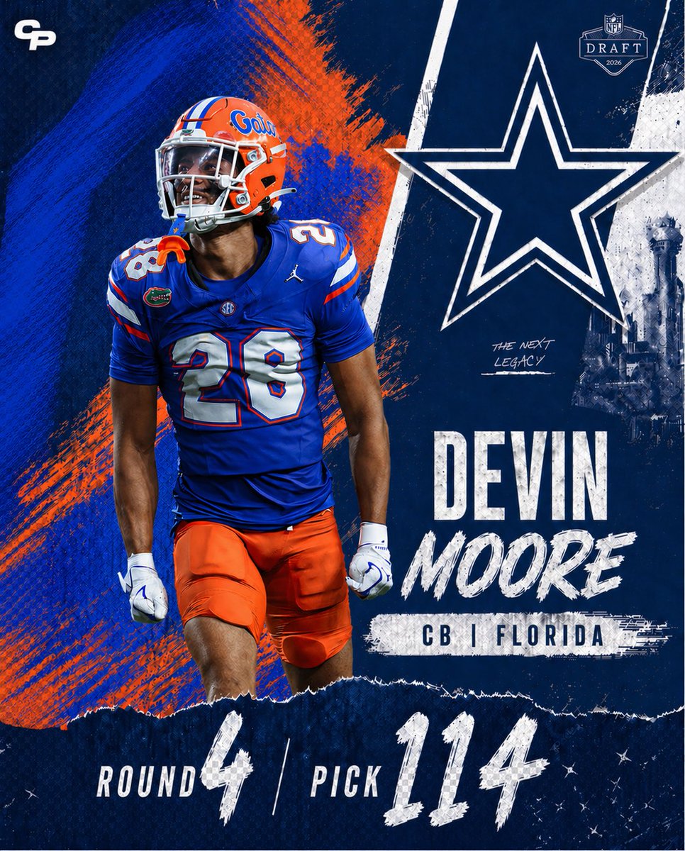 The #Cowboys are taking Florida CB Devin Moore with the No. 114 overall pick.