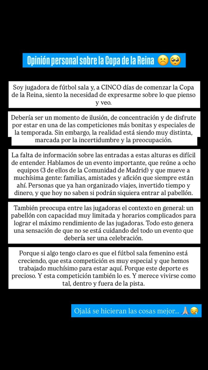 Respecto a la copa… mi opinión personal sobre ella: