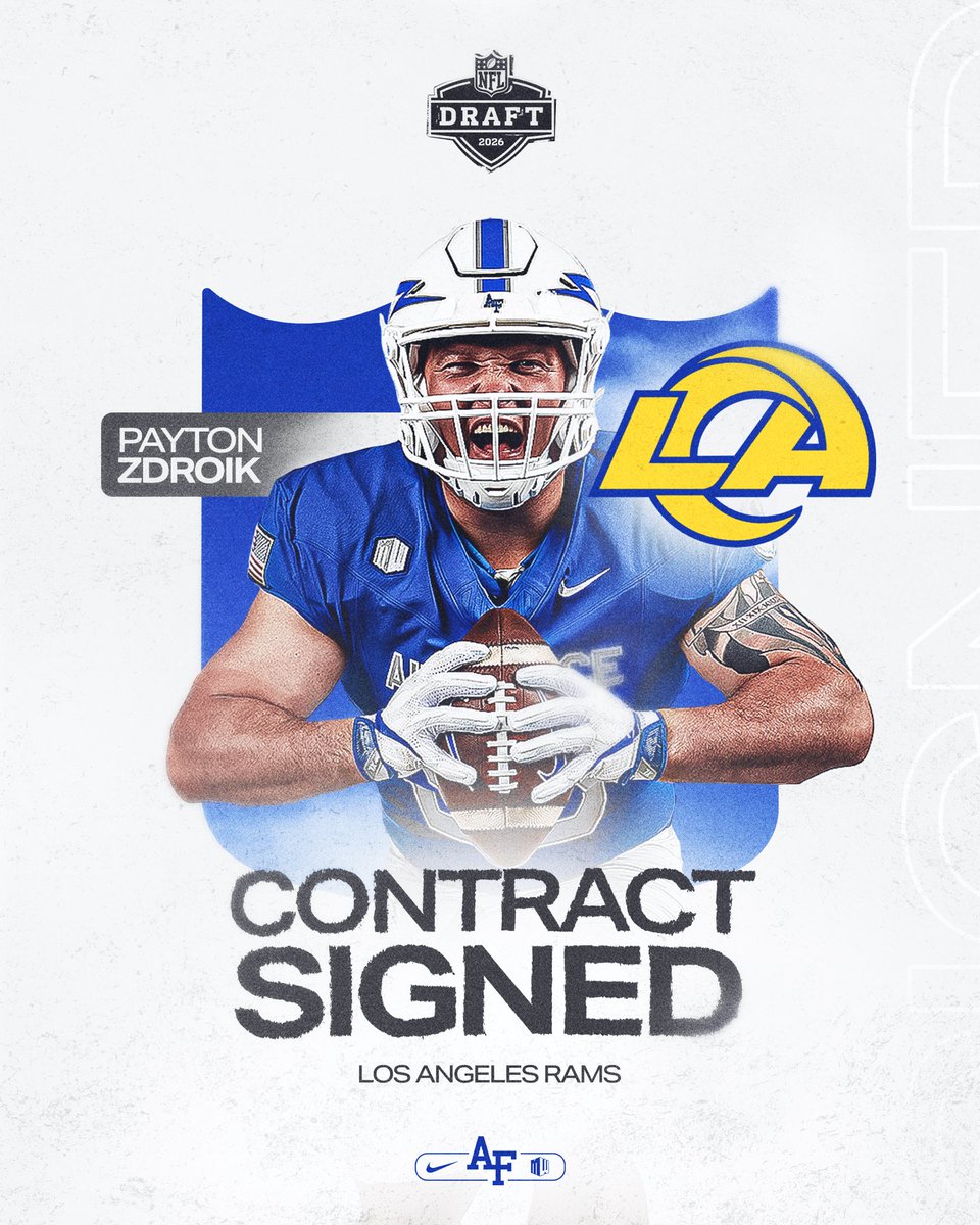 Congratulations Payton Zdroik on signing with the LA Rams #BoltBrotherhood