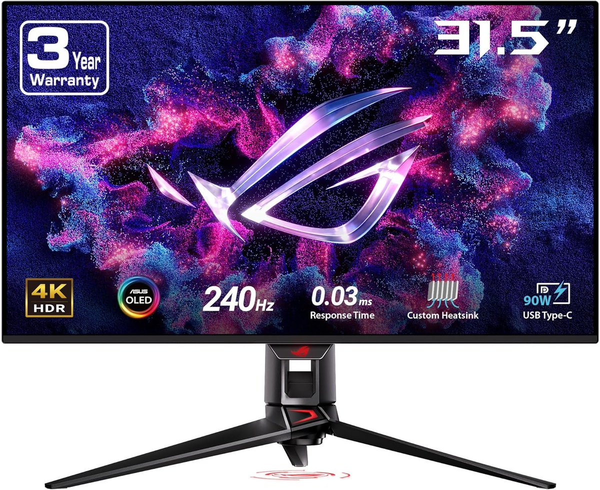 ScottyDeals's tweet image. SALE 🚨  ASUS ROG Swift 32” 4K OLED Gaming Monitor

🛒 amzn.to/4b9FoPn

#sale #deals #ad #amazon