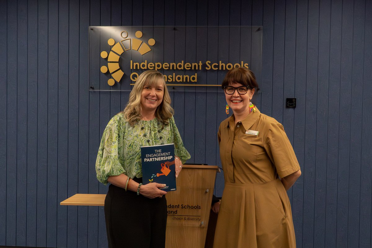 ISQ_QLD's tweet photo. It was a privilege to host the launch of Dr Amy Berry’s new book, ‘The Engagement Partnership’, at our ISQ office this week. The event offered a powerful insight into how schools are intentionally nurturing meaningful partnerships between educators and students. https://t.co/T5t4440HYc
