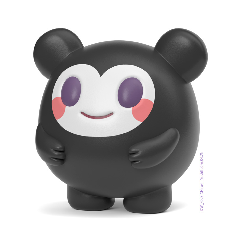 hiroshiyoshii's tweet image. TDW_4023　Blender練習、まるくてシンプルシリーズ
#3d #character #characterdesign #Blender #hiroshiyoshii #bear