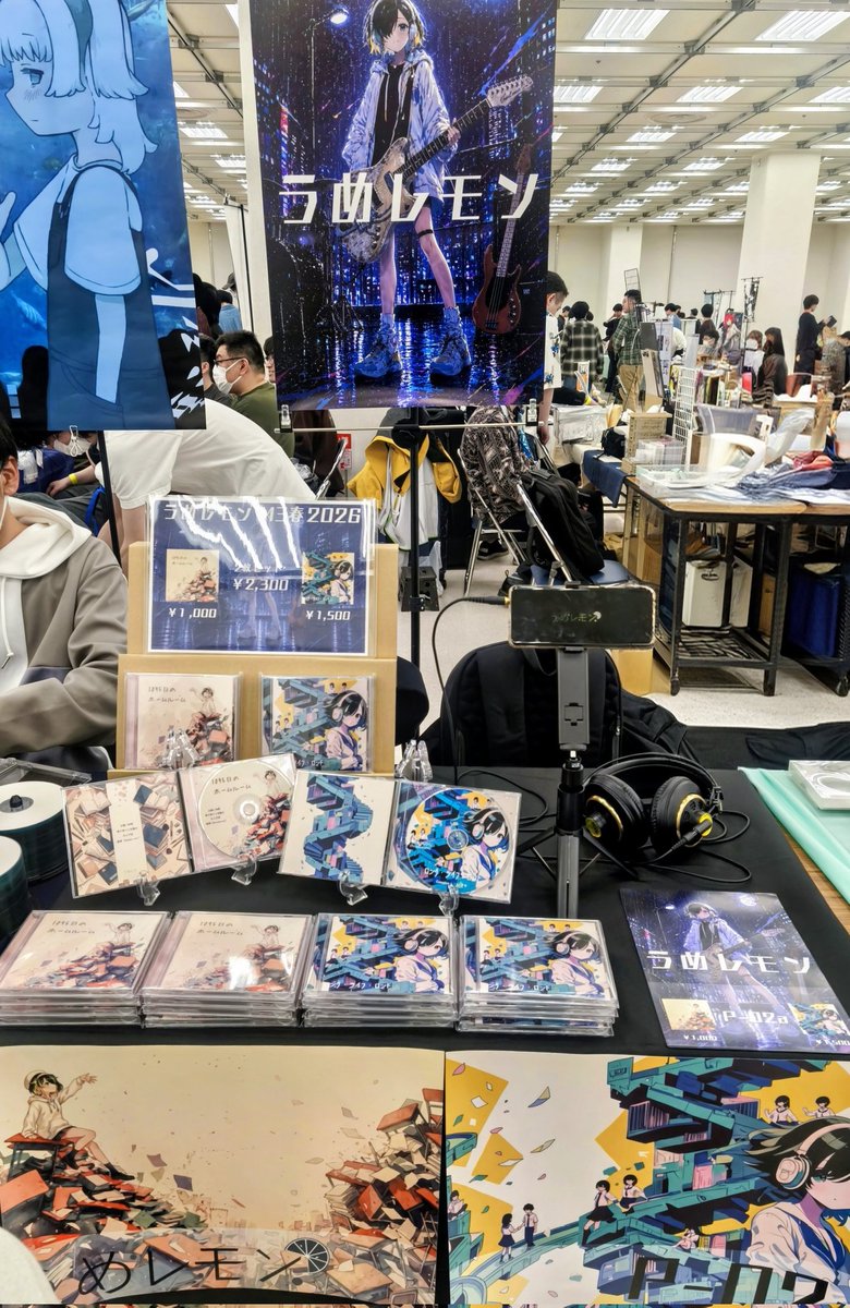 UmeLemon149's tweet photo. #M3春2026 
うめレモン、設営完了です！

ボカロ、バンド、ロックが好きな方は是非お立ち寄りください🎶

【P-02a】でお待ちしています！！

 #M3 https://t.co/1LkFVh3WVz