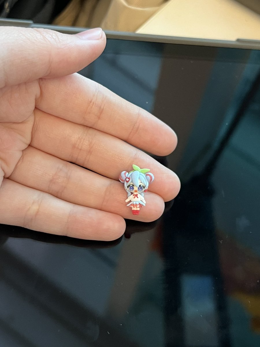 tenma_miku's tweet photo. I made a Cherry Pop Miku doll with clay🍒

https://t.co/3zARW6hdei

#clayart #チェリーポップ　#初音ミク https://t.co/MtdRvqwcBo