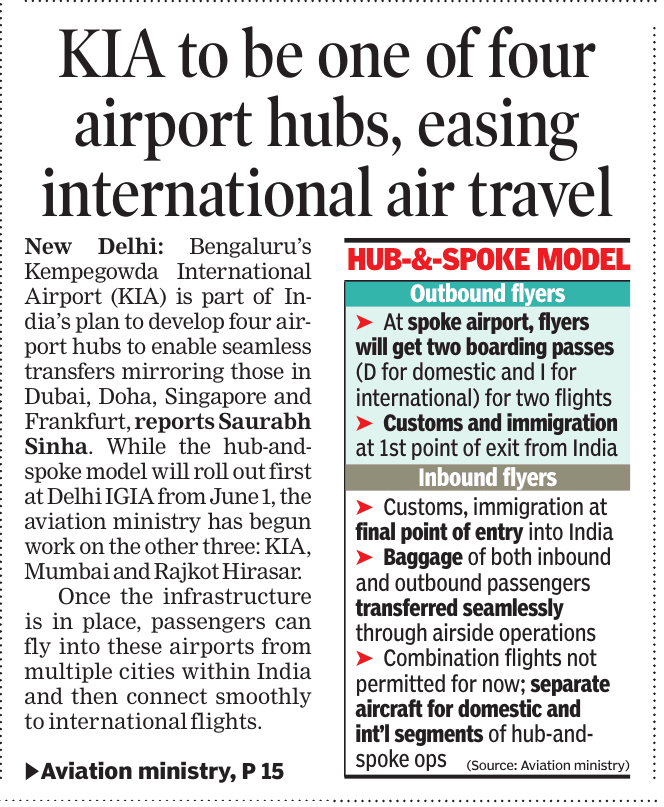 Maheshbr4U's tweet image. ●#Bengaluru's @BLRAirport along with  #Delhi IGIA , #Mumbai &amp;amp; #Rajkot Airports are chosen by Indian Government to Implement Best International Practice of Hub  Spoke model 👏 
●This Model works in line with the likes of #Dubai #Doha #Singapore &amp;amp; #Frankfurt