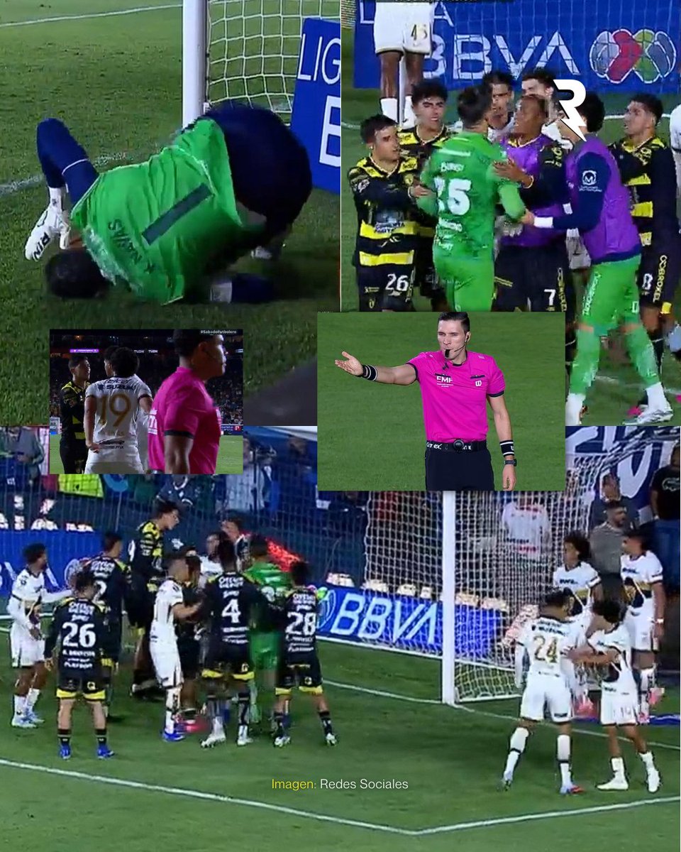 SoyReferee's tweet photo. ¡RONDÓN SE FUE CONTRA KEYLOR! ❌
Así la bronca entre los jugadores de Pumas y los de Pachuca que terminó en otro expulsado para los Tuzos.
¿Opiniones? 🤔👇
#Pumas #Tuzos #LigaMX #Rondon #Keylor https://t.co/zEJ3YYYmyo