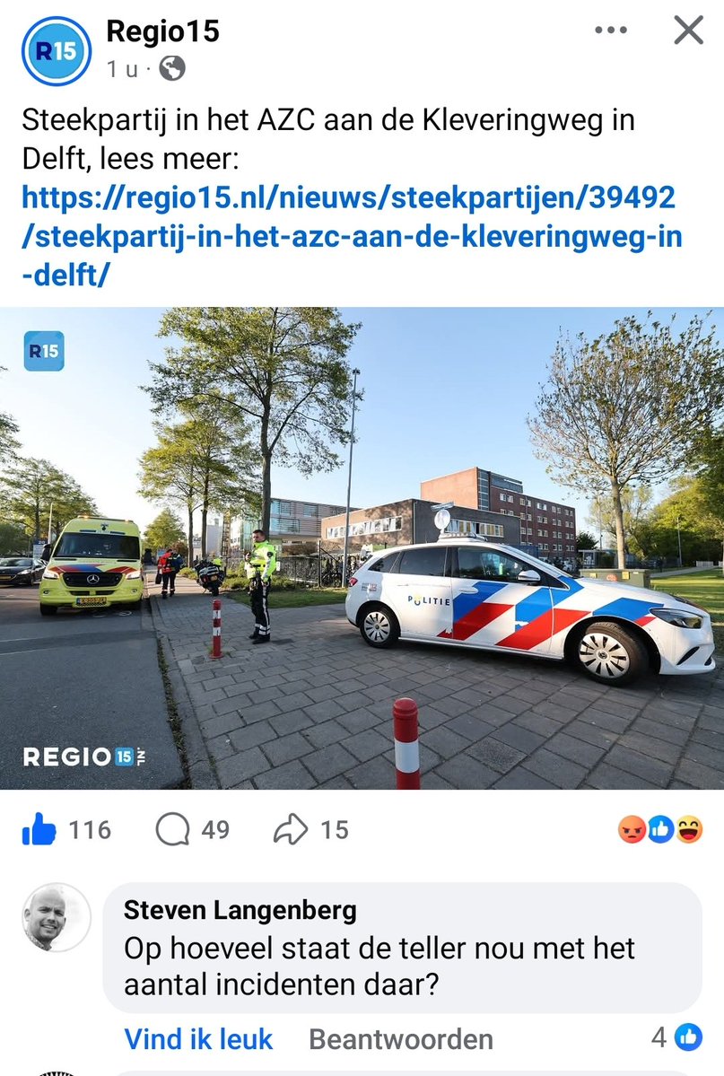 Aggressieve minderjarige asielzoekers bij AZC Delft, politie vaak ingeschakeld