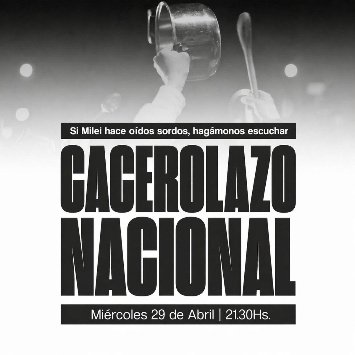 #Cacerolazo29A difundilo tenemos que ser miles en las calles