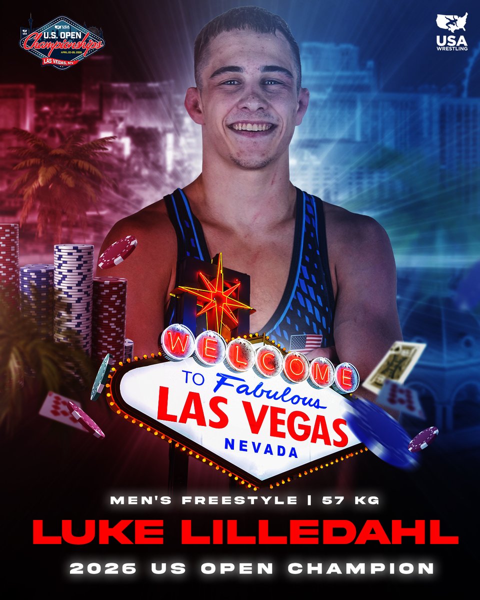 USAWrestling's tweet photo. Senior MFS 57 kg Finals - Luke Lilledahl (Nittany Lion WC/Titan Mercury WC) dec. Spencer Lee (Hawkeye WC/Titan Mercury WC), 5-4 #USOpen2026 https://t.co/S0VpxcG2wt