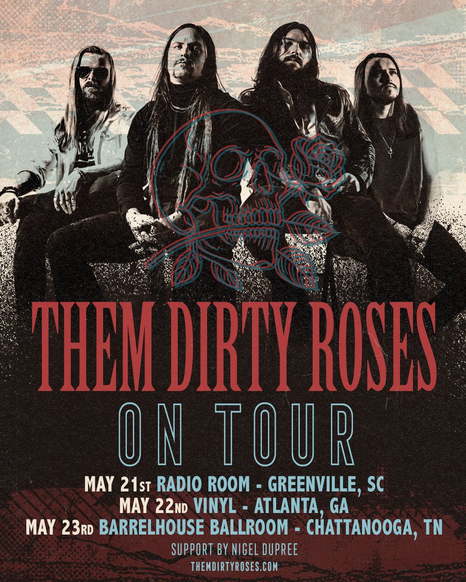 ThemDirtyRoses's tweet image. All tickets for this run in May are on sale NOW!  Get on these quick, gonna be some wild ones 🥀🤘 

May 21 at @RadioRoomGVL   #greenvillesc
May 22 at @CenterStageAtl  #atlanta
May 23 at @BHB_Chattanooga  #chattanoogatn