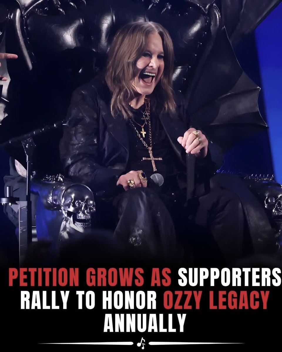 ThisDayInMETAL's tweet photo. Fans are rallying to officially recognize July 22 as Ozzy Osbourne Day, celebrating the life and legacy of Ozzy Osbourne. The growing petition has already gathered tens of thousands of signatures, aiming to honor his influence on heavy metal both as a solo artist and as part of Black Sabbath.

The campaign proposes annual tribute concerts, fan gatherings, and charitable events, with efforts focused on gaining recognition in Birmingham and beyond. As momentum builds, supporters hope to turn the idea into a lasting global celebration of his impact on music.

Sign and Share!
https://t.co/r2oVjHrsNX