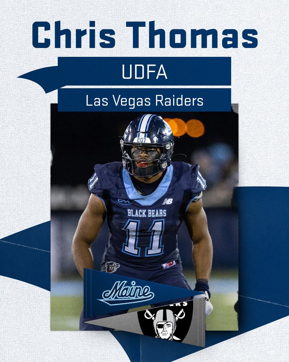 BlackBearsFB's tweet image. Congratulations to Chris Thomas on signing an UDFA deal with the Las Vegas Raiders!!

#BlackBearNation | ⬆️