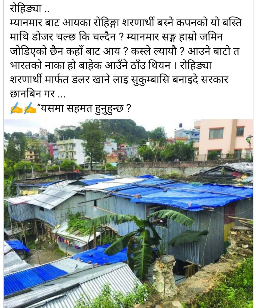 भुटानी शरणार्थी लाई किन तेस्रो देश खेदाईयो अनि रोहिङ्ग्या र तिब्बती शरणार्थीलाई किन नागरिक बनाउन खोजिदैछ ? 
भुटानी शरणार्थी 99% नेपाली मूलका थिए । अब कुल न मूल मिल्ने हरुलाई यहाँ थुपारेर के गर्न खोजेको बुझिन्छ? 
यहाँका रैथाने नेपाली मास्ने खेल हो!