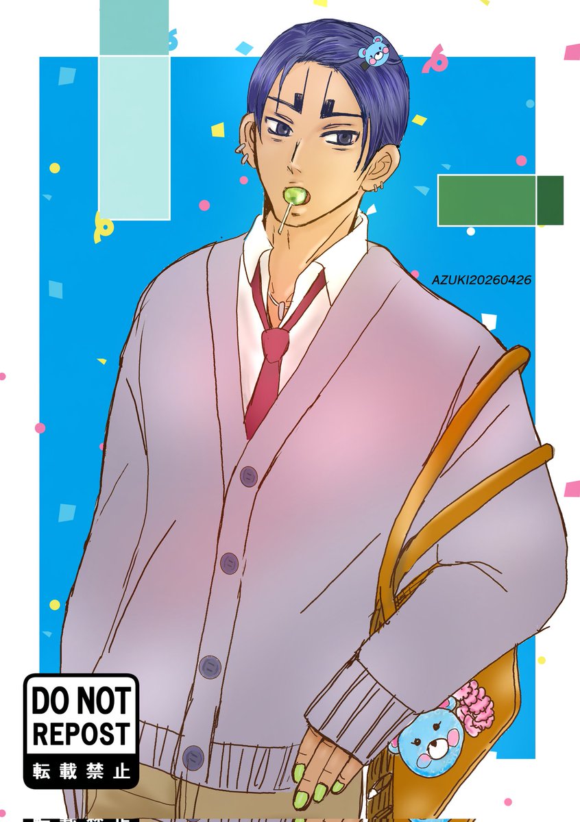 深夜にDKギャル鯉見てたら耐えられなくなって描いちゃった😇
ギャル鯉金髪も捨てがたいんですけど、わたしが描くと誰やねんになってしまうので諦めた🥹