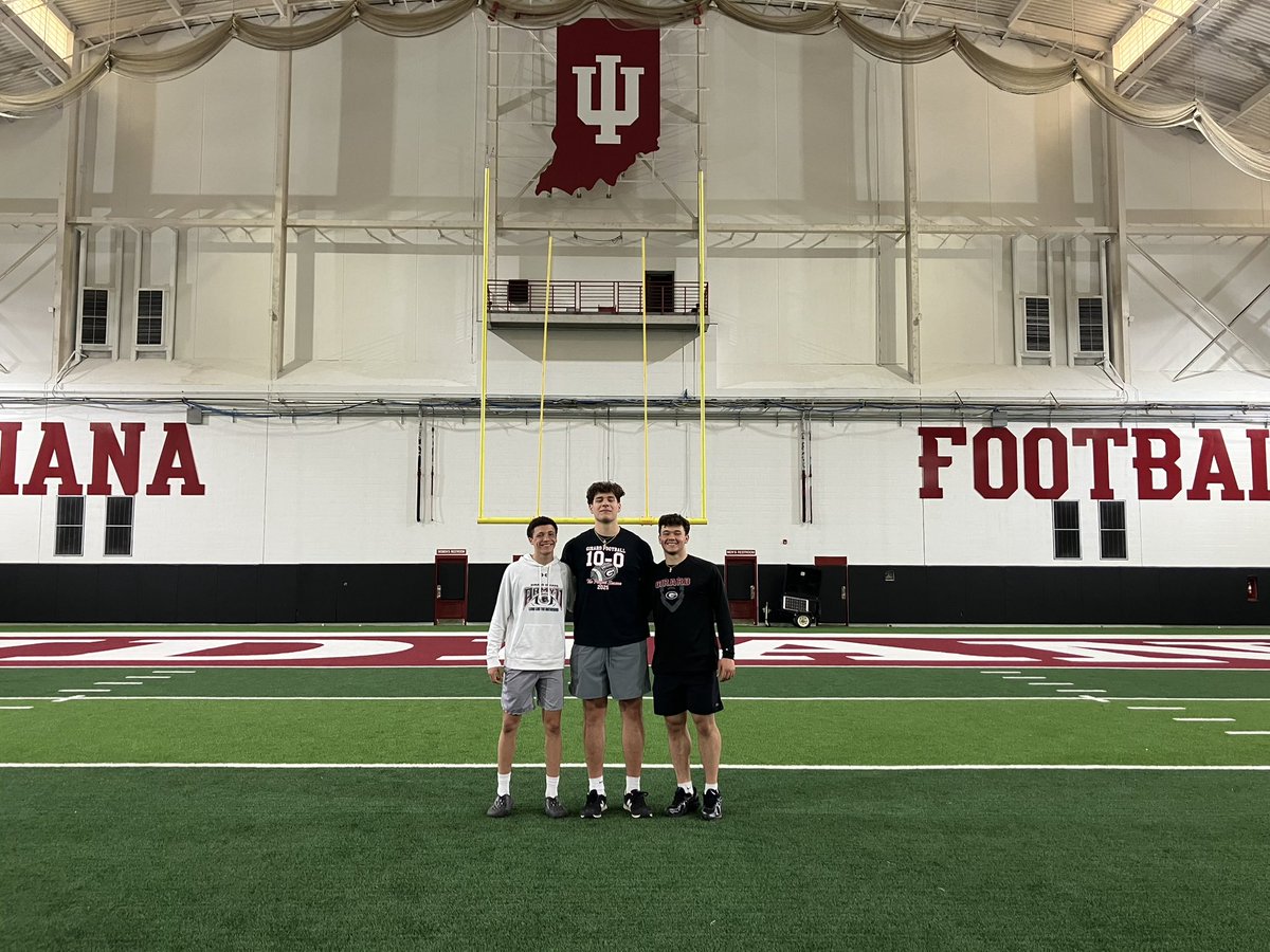 AJ_pearson2's tweet image. Had a great time at @IndianaFootball spring game with my guys @Dylan_Latell and @BraxtonSloan09 !!!!! Loved watching the National Champions get after it!!! Great to meet and talk to @CoachReed18 and @CoachTSunseri

@CCignettiIU @MattWilsonDPP 
#GoIU #Hoosiers #NeverDaunted
