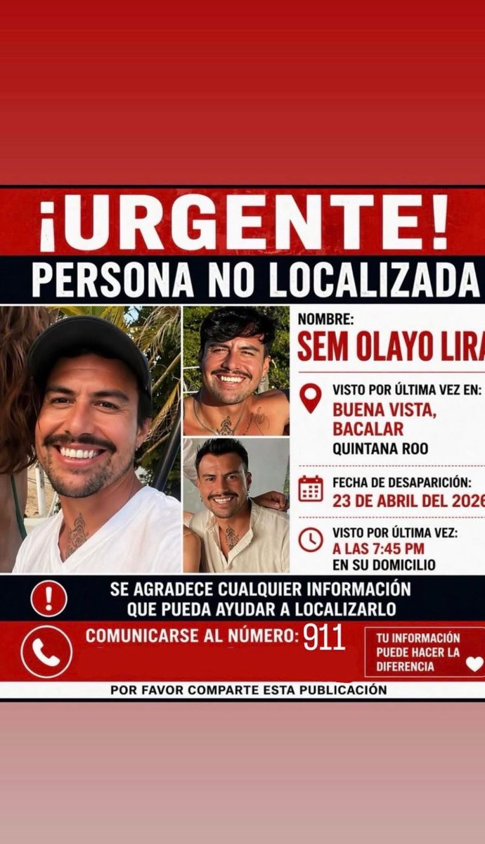 ReneIB's tweet photo. Nos ayudan con un retweet por favor?? Está desaparecido desde el 23 de abril, lo sacaron de su casa en Bacalar. @CarlosLoret @macariomx @vampipe @MaraLezama @lopezdoriga ayuda!!! https://t.co/PJsJcutoh2