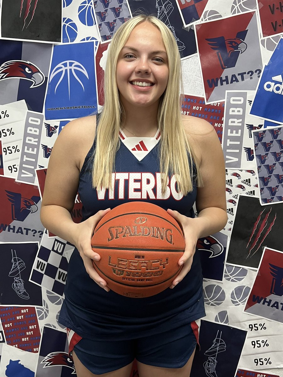 KylieOlson27's tweet photo. After another great college visit, I feel blessed to have received an offer to play for @ViterboWBB. It was amazing to learn more about the school and how Coach Jordan is building this program to be even more competitive. #GoVHawks https://t.co/eNgwGNK5Yo