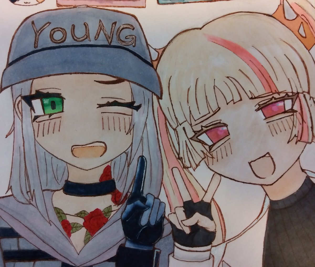 uparupa323's tweet photo. 前描いたチグサとレノックスローズのイラストの色味を少し調整してみましたよ♪
Chigusa Lennox Rose
#フォートナイト
#FortniteArt https://t.co/2Or8j7EflP