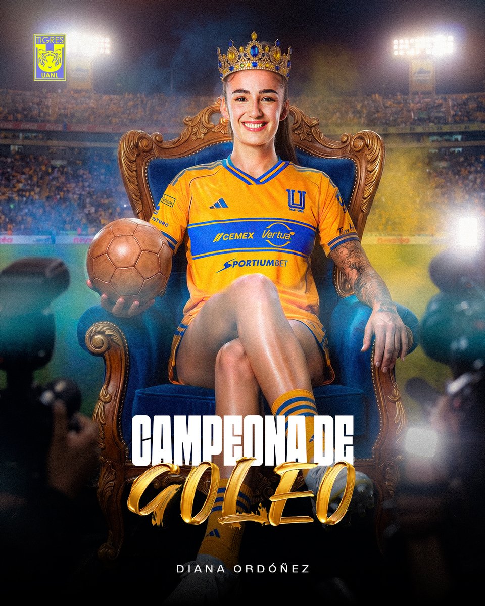 🥇🐯 ¡Se llama Diana Ordóñez, pero también puedes decirle 𝐂𝐀𝐌𝐏𝐄𝐎𝐍𝐀 𝐃𝐄 𝐆𝐎𝐋𝐄𝐎! 🔥

¡A seguir escribiendo historia, Di! 🤩