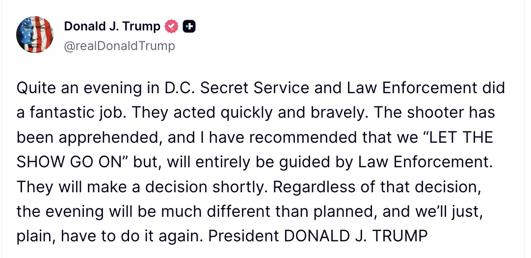 Donald J Trump Posts TruthSocial tweet media