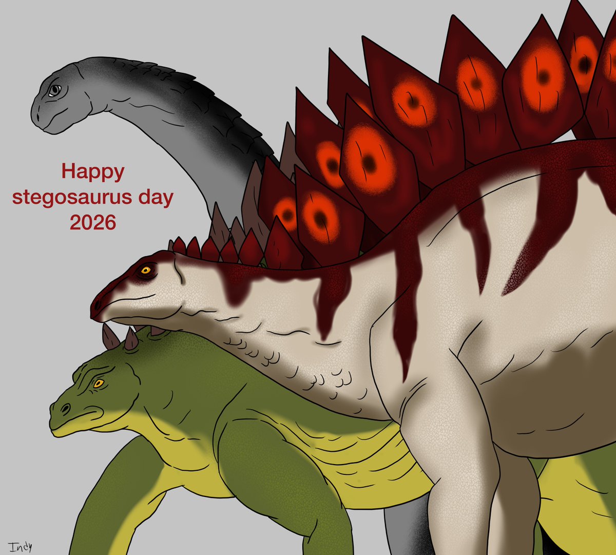 IndragonSaur's tweet image. Happy stegosaurus day

#digitalart #artistsonTwt #Dinosaur #PaleoTwt
#art #ArtTwt #digitalartists #Paleoart #Stegosaurus #dinoTwt