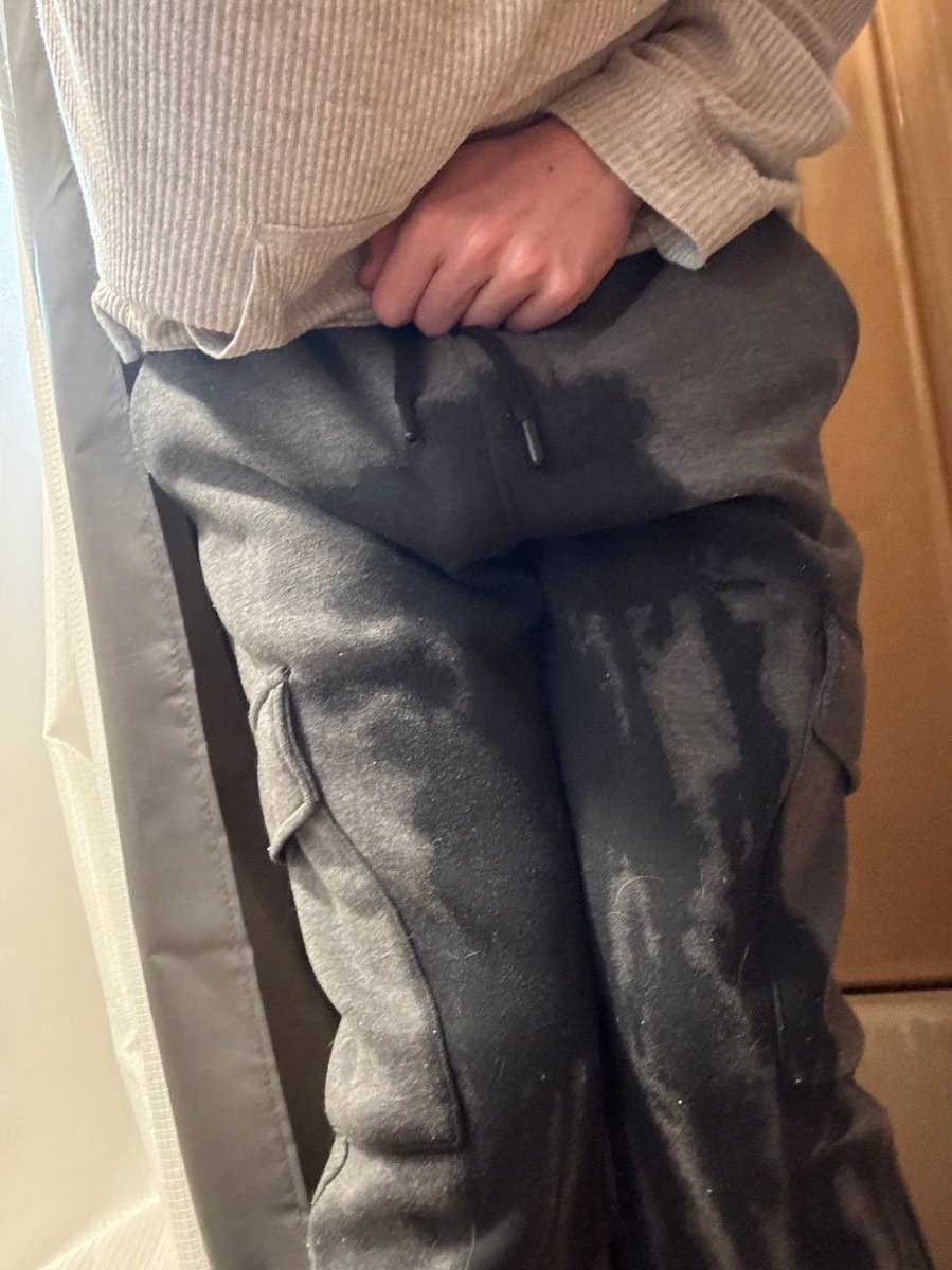 ChubPupDom's tweet photo. Puppy was told to hold it. Puppy still drank lots of fluids and was hopping from foot to foot. Uh oh puppy has an accident~ https://t.co/E9TX6gcJDH