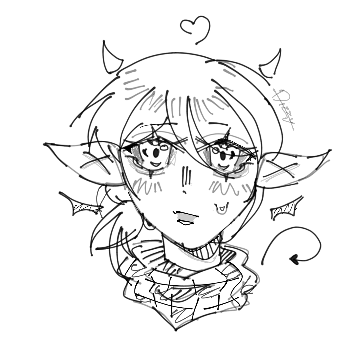 dizzyskep's tweet image. little badboyhalo doodle !! #badboyhalo #fanartㅤㅤㅤㅤ