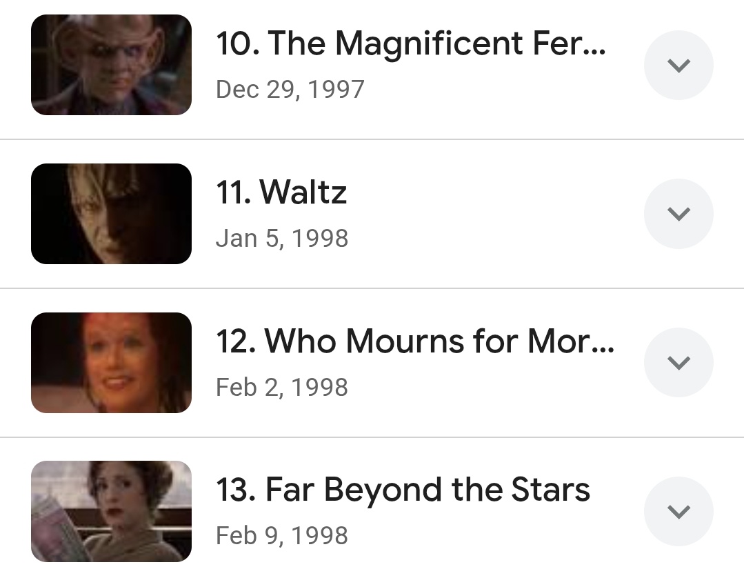 I love Deep Space Nine because it'll be like:

-ridiculous ferengi episode 
-space hitler episode 
-ridiculous ferengi episode
-the most important episode of television ever made