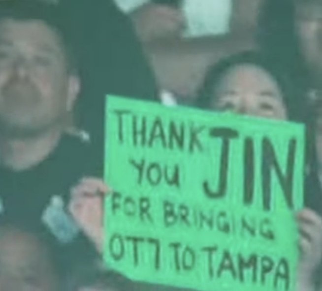 saw a couple of "thank you jin for keeping your promise " too bc the during run seokjin tour in tampa jin said he'll be back with tannies 😭