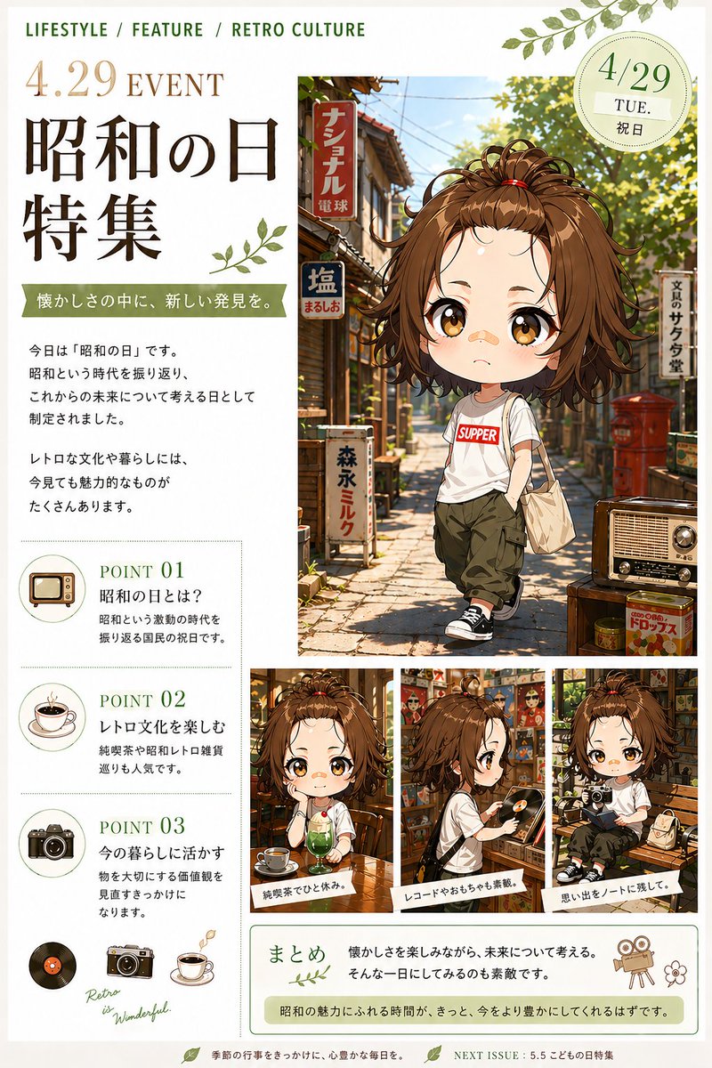 Showa Day Retro Editorial Poster