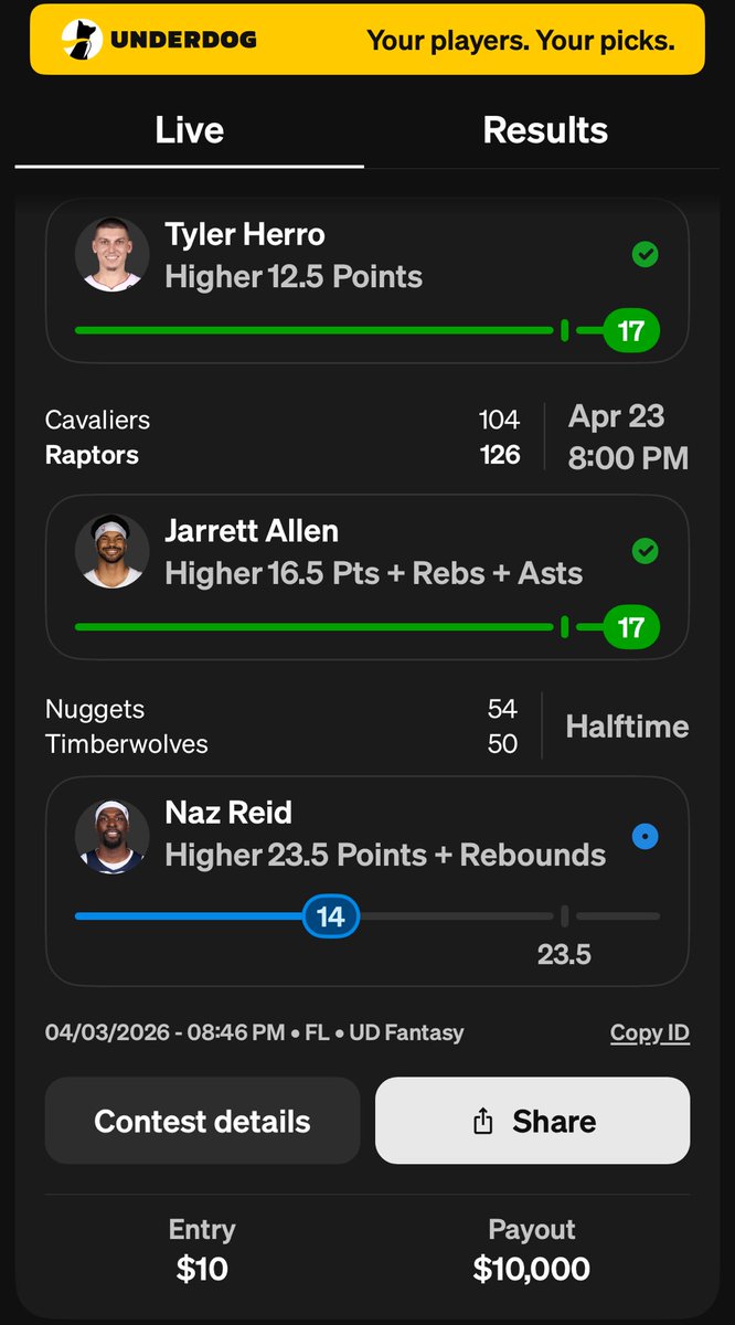 Underdog Streaks Pick #6 ‼️

Line should be at 28.5! 

#UnderdogStreaks