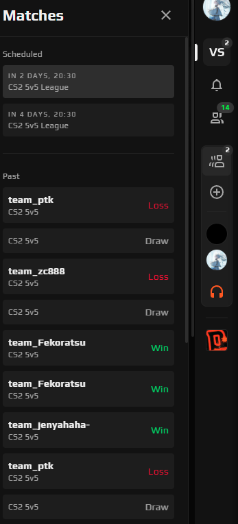 carncs2's tweet photo. @FACEIT_Darwin weird website bug, my match history is showing matches that I didnt play in as draws?? https://t.co/oLKWHvMwqv