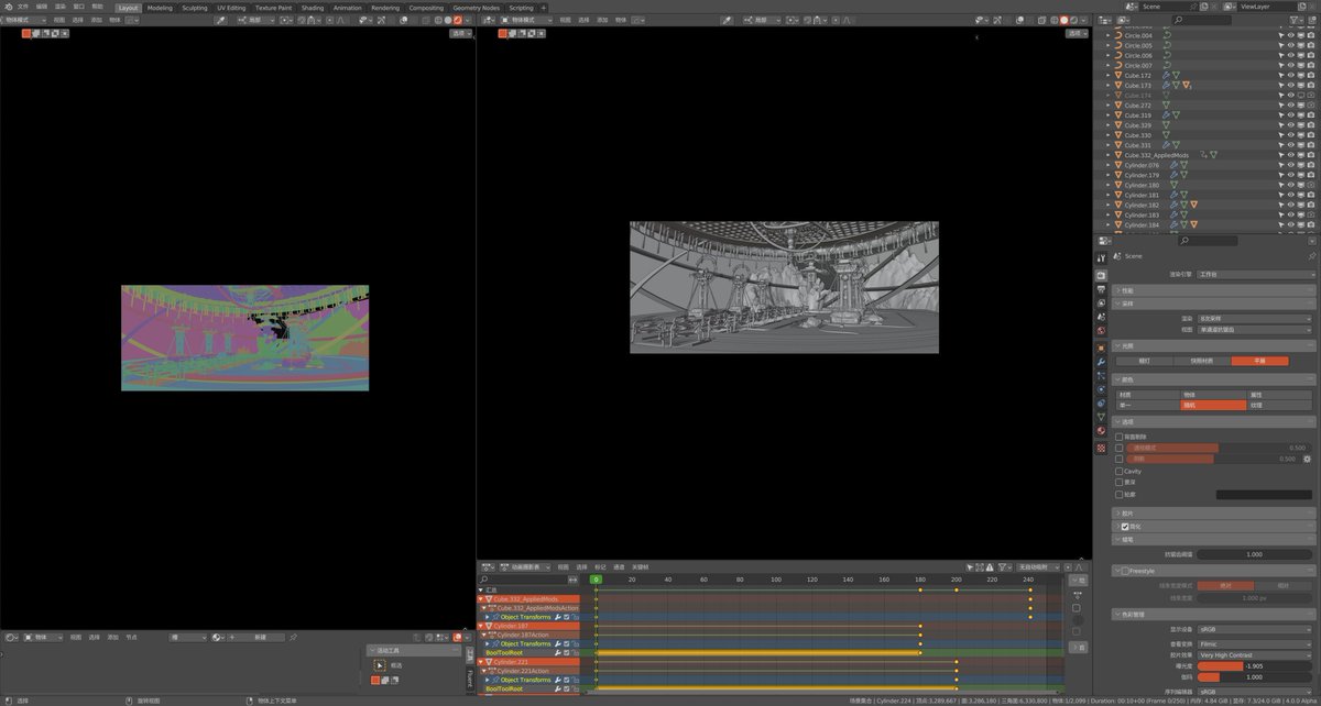 Cyuan666's tweet photo. Scene Practice: Completion vs. Process
#blender
#3D
#BLENDERART
#SceneDesign #ConceptDesign #EnvironmentDesign https://t.co/BWv3HXwtQO