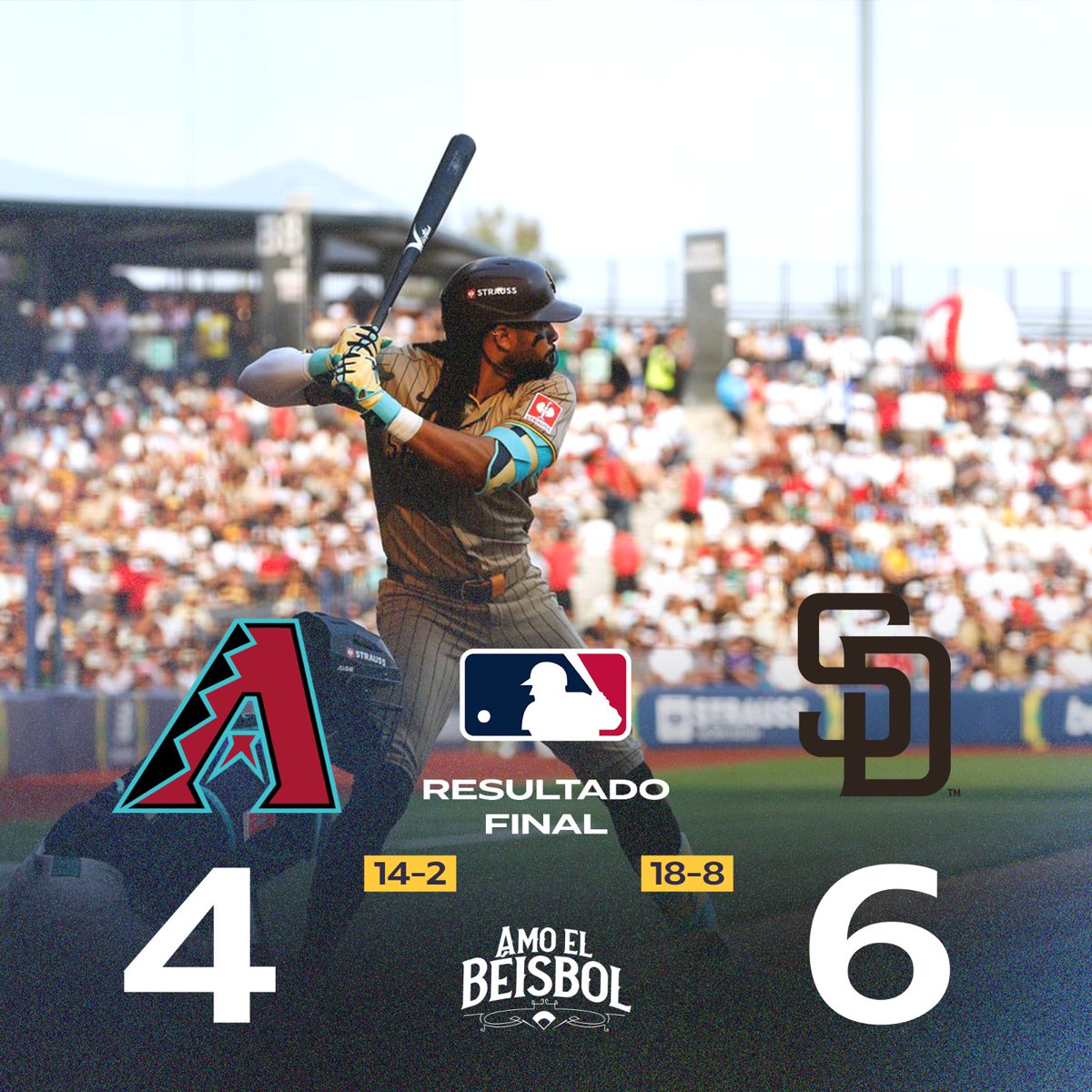 ¡MÉXICO SERIES! 🇲🇽⚾
Los Padres de San Diego vencieron 6 carreras por 4 a los Dbacks en el primero de la serie.
Entrada espectacular en el estadio Alfredo Harp 
#beisbol #baseball #México #PadresSanDiego
