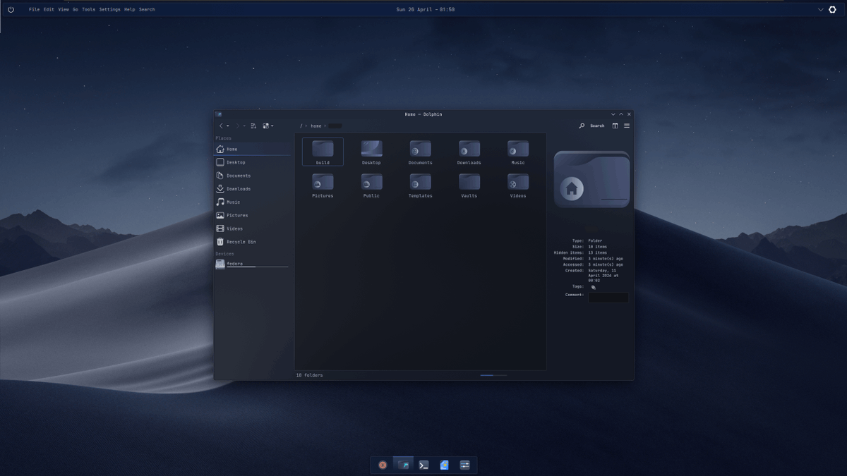 bot_unixporn's tweet image. [KDE Plasma] first rice - desert dunes
Link: redd.it/1svucso

#unixporn #linux #screenshot