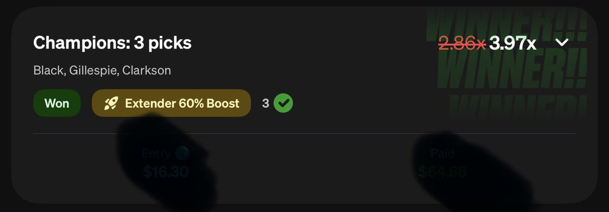Thank you <a href="/Slipscoreapp/">Slipscore</a> 4/4 in 4 days! Need to be sponsored (cough2x) and you guys need to place more sports.
