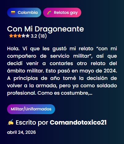 relatos_gay_cl's tweet photo. Con mi dragoneante 🍆🔥

𝗥𝗘𝗟𝗔𝗧𝗢 𝗖𝗢𝗠𝗣𝗟𝗘𝗧𝗢: https://t.co/HllzIliTtf https://t.co/vg71dyykdd