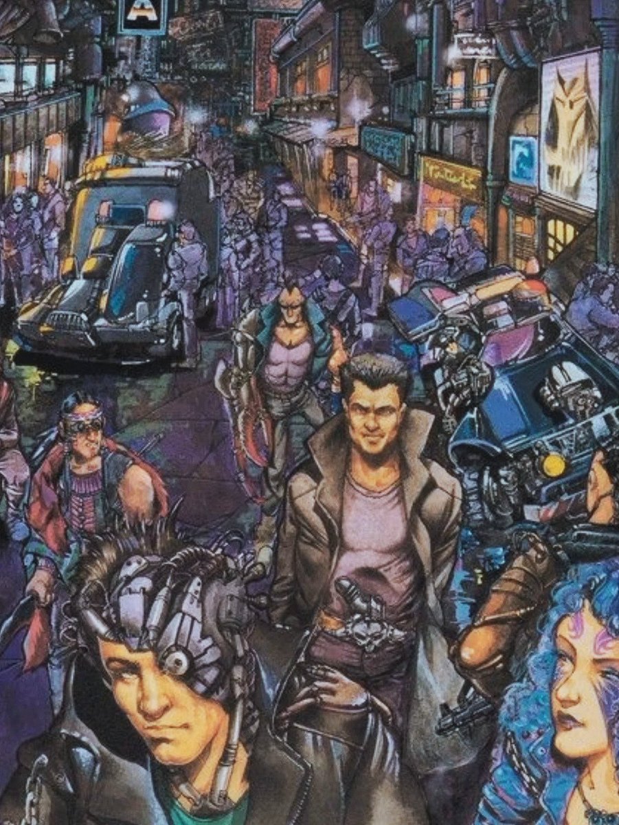 SHADOWRUN art cover of the Japanese Super Famicom game from 1994.