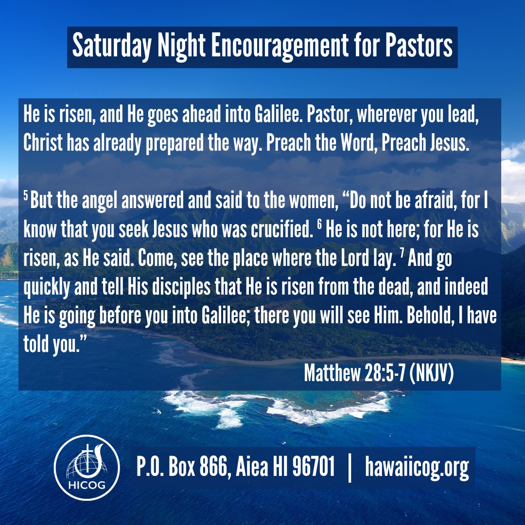 HawaiiCOG's tweet photo. Be Encouraged Pastor https://t.co/CcleH1vFGM