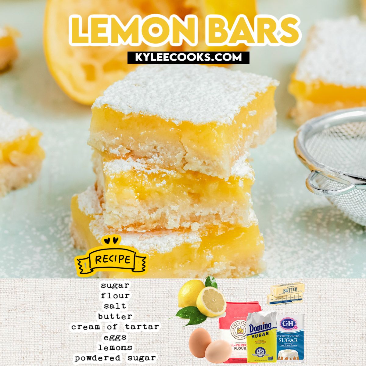 kyleecooks's tweet image. If you like desserts that taste bright and fresh instead of heavy, these Lemon Bars deliver every time. #LemonBars #CitrusDessert #Baking #HomemadeDessert #kyleecooks kyleecooks.com/lemon-bars/