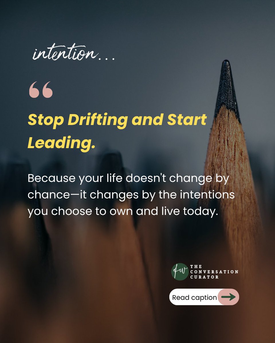 fayewatermancc's tweet image. Stop drifting and start leading. ⚡️ Your life changes the moment you choose your intentions instead of living by default. What’s one intention you’re owning today? #Intentions #OwnYourLife #Mindset