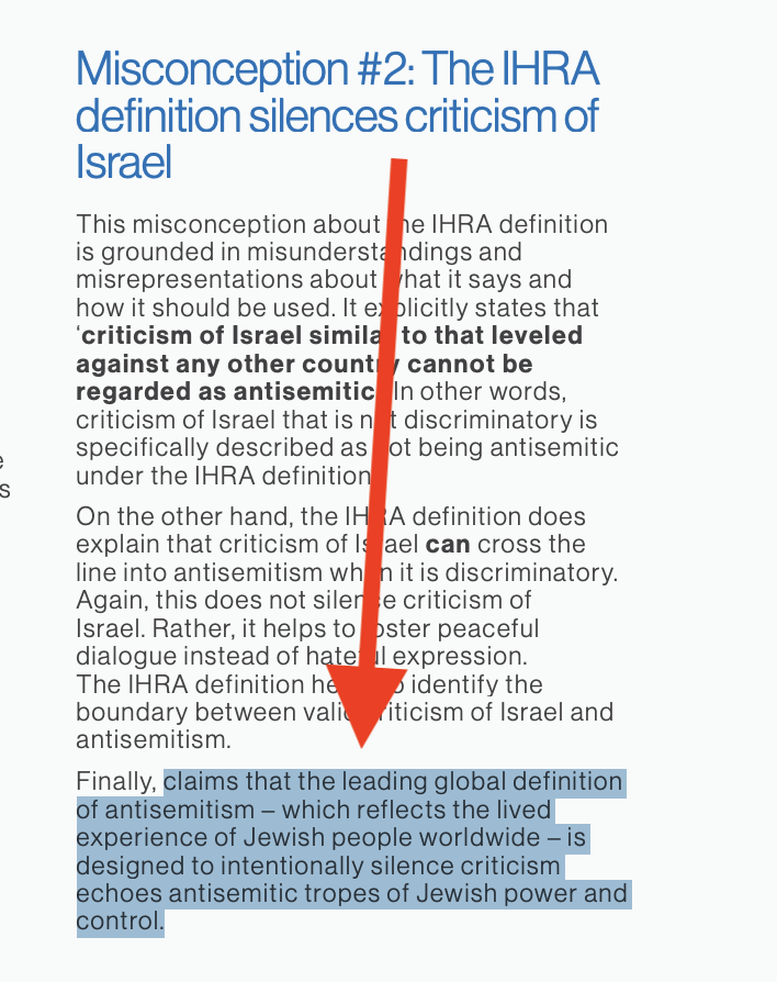 caitoz's tweet image. Australia's "antisemitism envoy" claims that it's antisemitic to say the IHRA definition of antisemitism silences criticism of Israel.