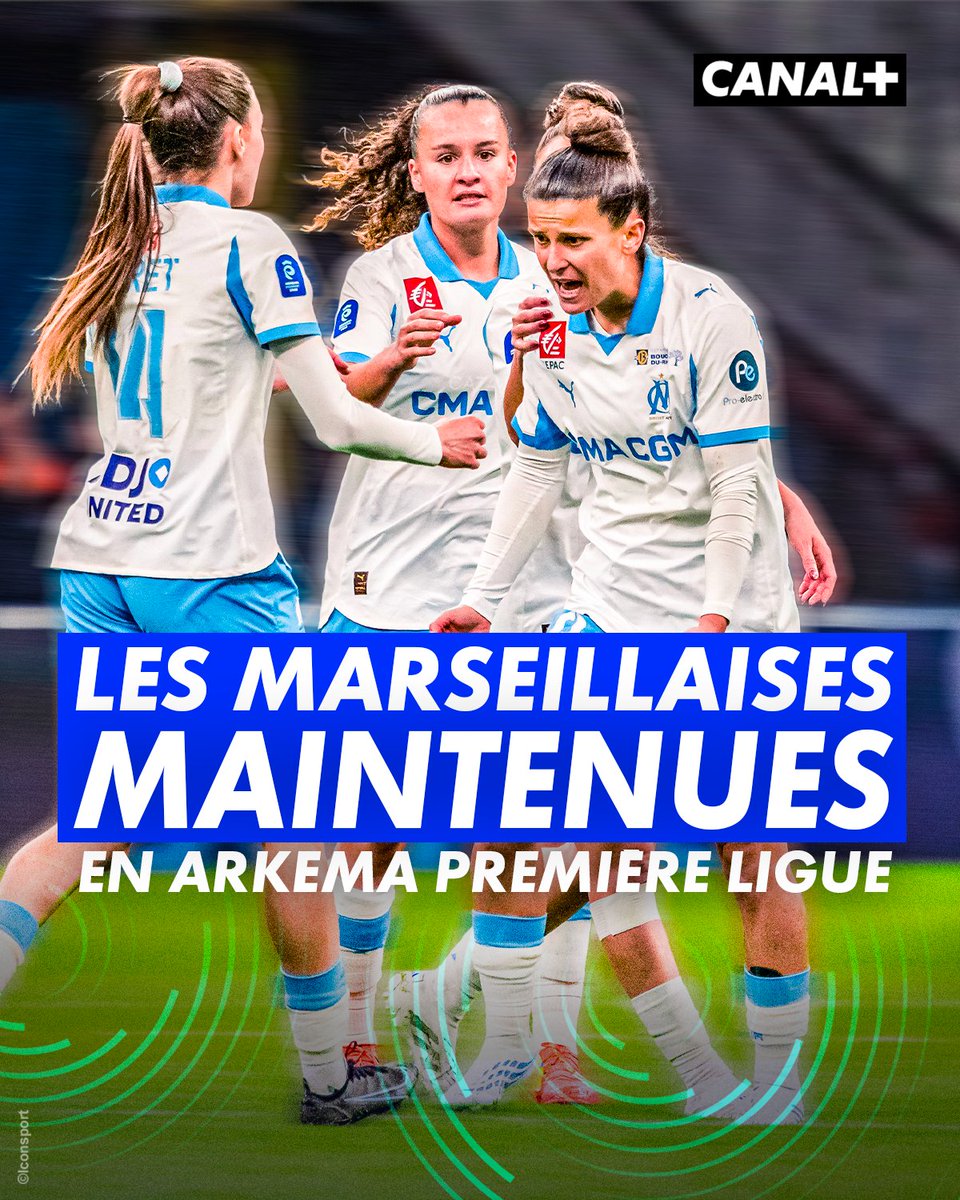 C'EST OFFICIEL LES MARSEILLAISES SONT MAINTENUES 👏

En s’offrant les trois points face au RC Lens, les joueuses de Corinne Diacre valident leur maintien en Arkema Première Ligue pour la saison 2026-2027 🤩