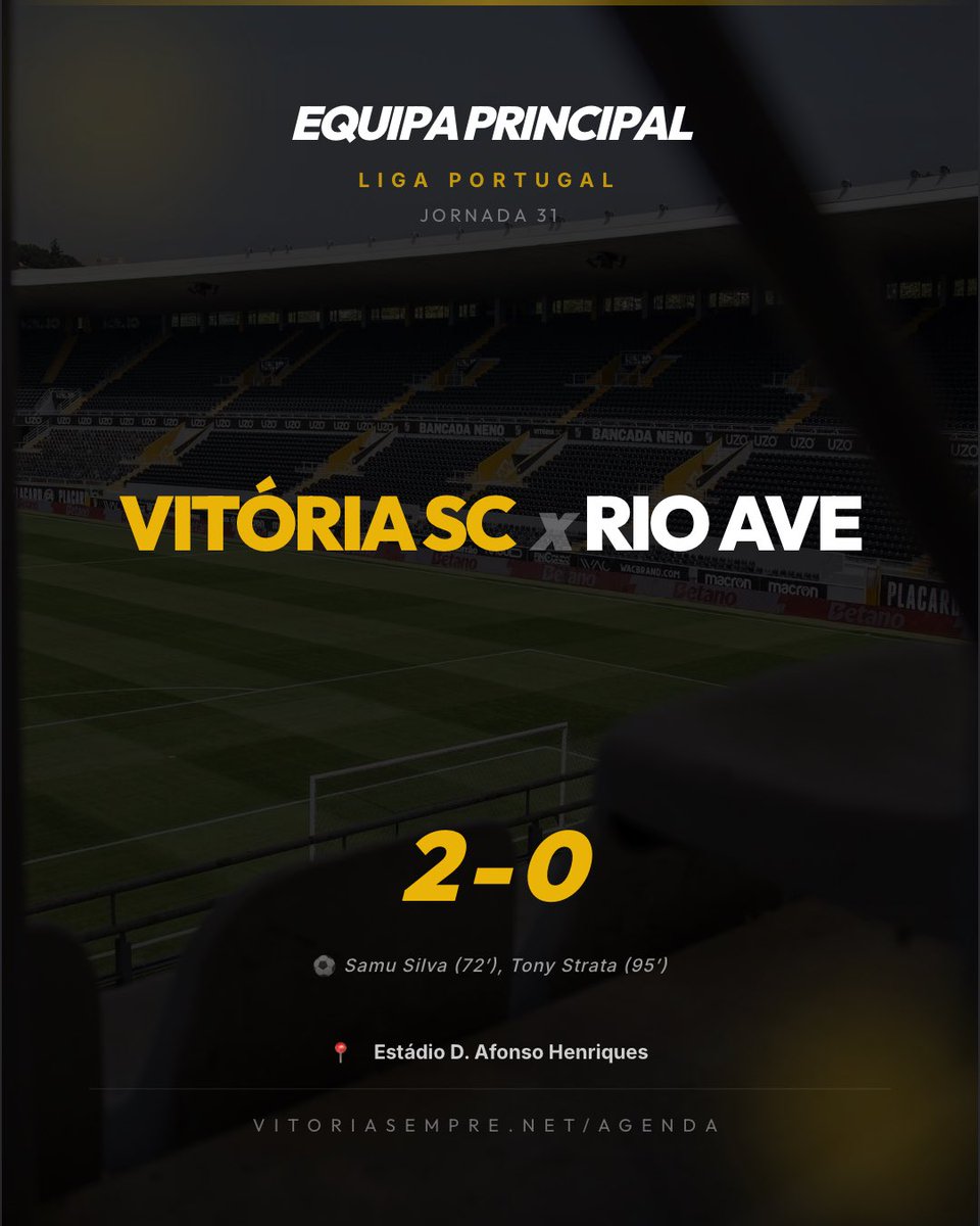 ⚽️ Vitória vence e soma mais 3 pontos.